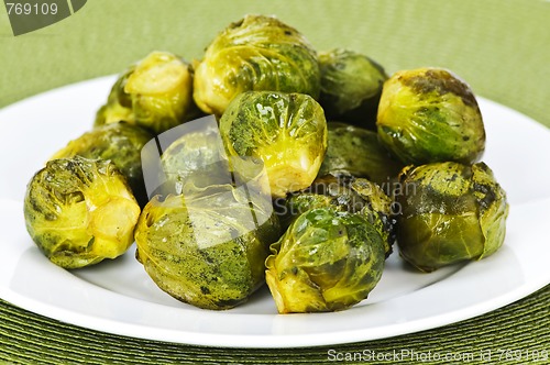 Image of Plate of brussels sprouts