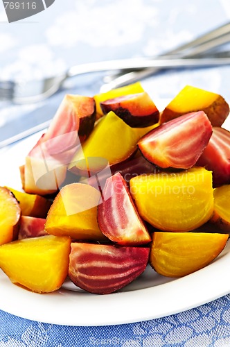 Image of Roasted red and golden beets
