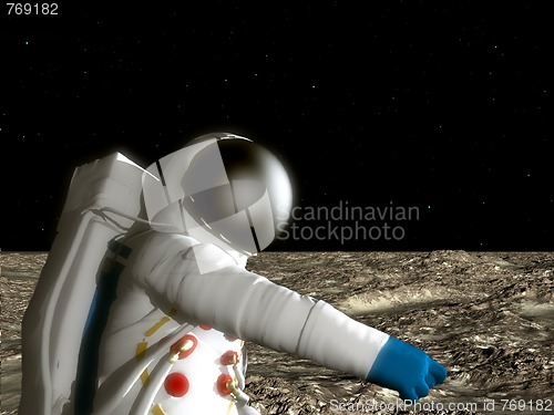 Image of Astronaut On The Moon