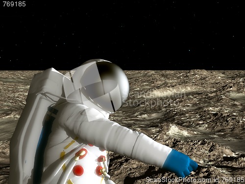 Image of Astronaut On The Moon