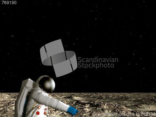 Image of Astronaut On The Moon