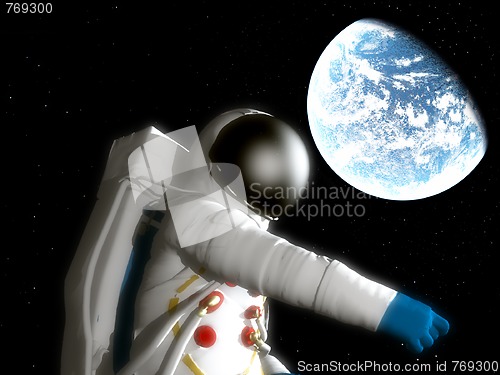 Image of Spaceman With Alien Planet