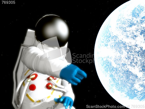 Image of Spaceman With Alien Planet