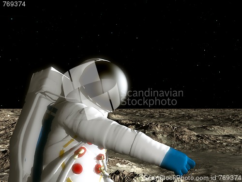 Image of Astronaut On The Moon