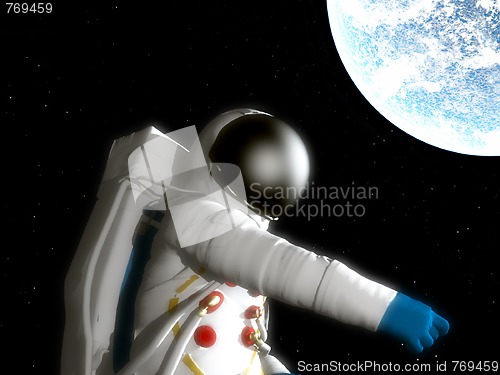 Image of Spaceman With Alien Planet