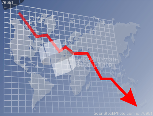 Image of World downwards chart