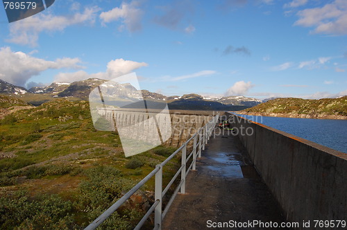 Image of High mountain dam