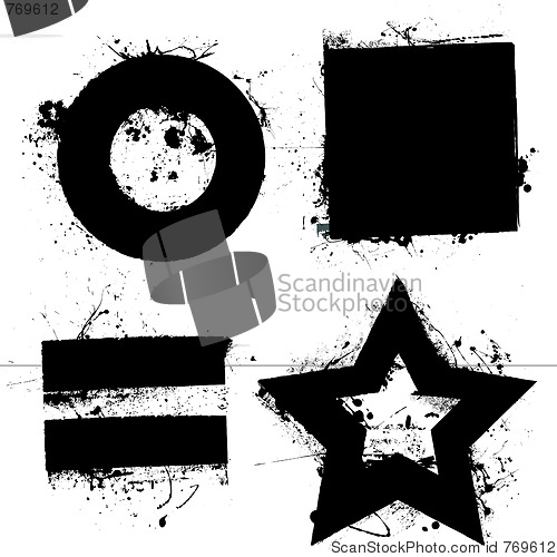 Image of grunge shapes