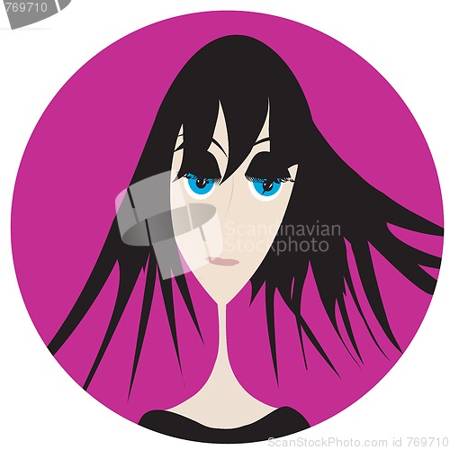 Image of Beautiful sad girl