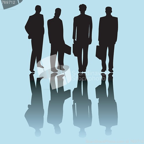 Image of Business man silhouettes 
