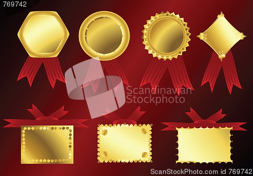 Image of golden ribbons