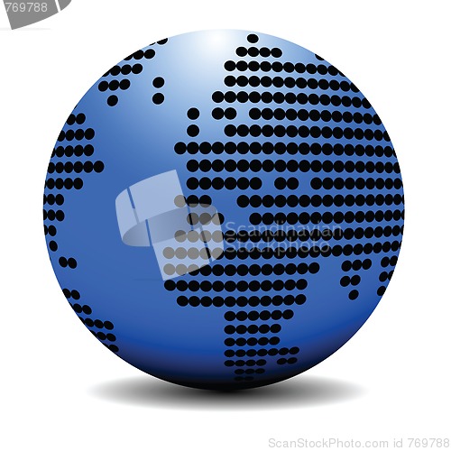 Image of Blue earth globe concept