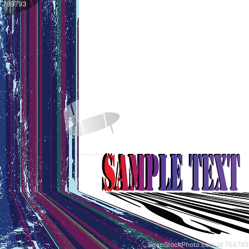 Image of text card grunge stripes