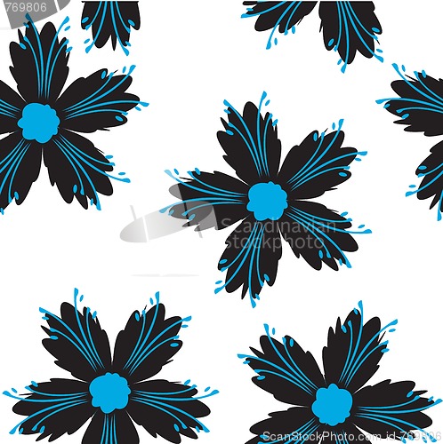 Image of Floral pattern on white