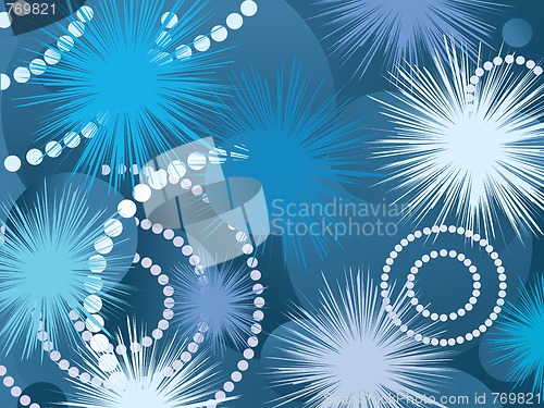 Image of Fantasy fireworks, conceptual vector design