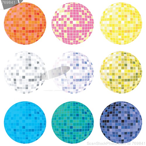 Image of Collection of disco globes