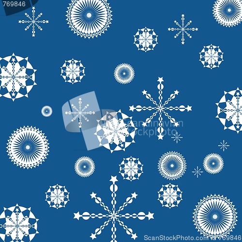 Image of Abstract geometric snowflakes
