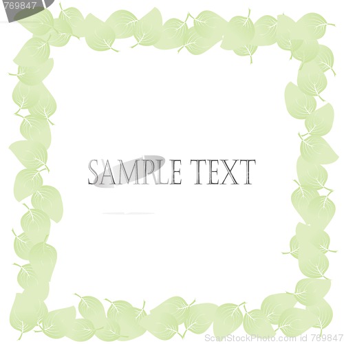 Image of green leaves border