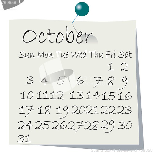 Image of Desktop calendar for 2010