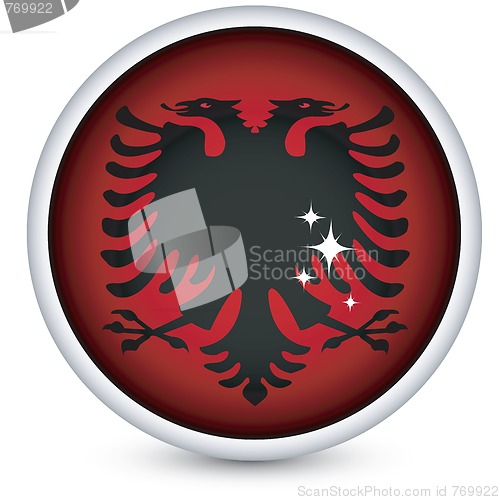 Image of Albania flag button