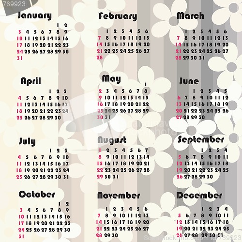 Image of 2010 Floral calendar