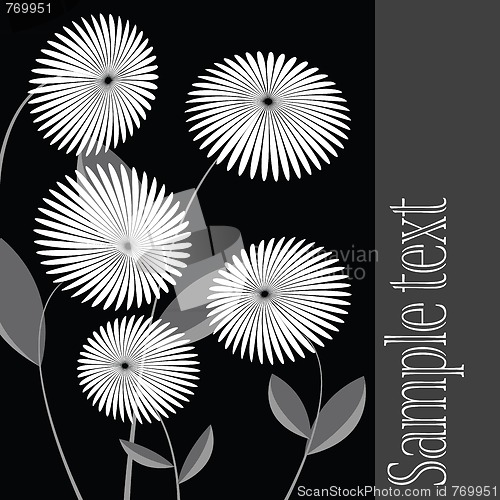 Image of Text floral card