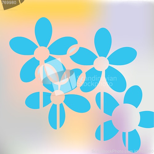 Image of Blue flower concept