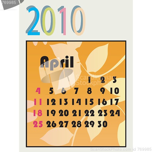 Image of 2010 calendar