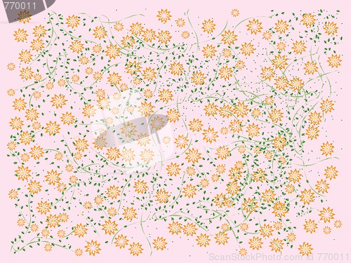 Image of Flowers on pink