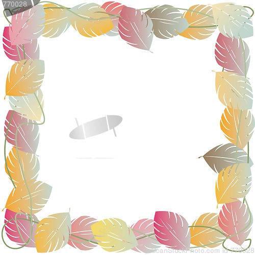 Image of Autumn leaves frame