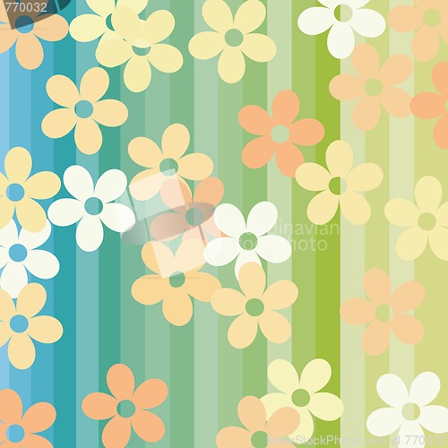 Image of Flowers and stripes