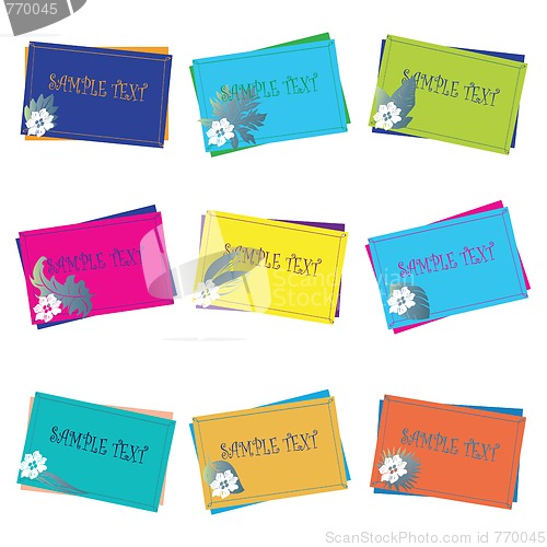 Image of Retro frames, stickers and tags