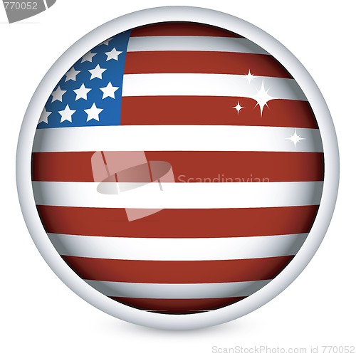 Image of American flag button