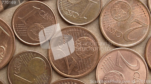 Image of Euro coins background