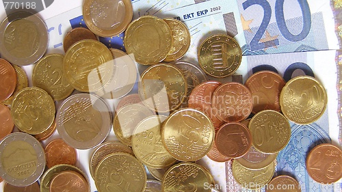 Image of Euro coins and notes