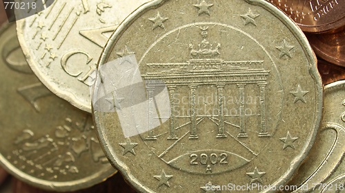 Image of Euro coins background