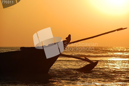 Image of Fishing Boat At Sunset