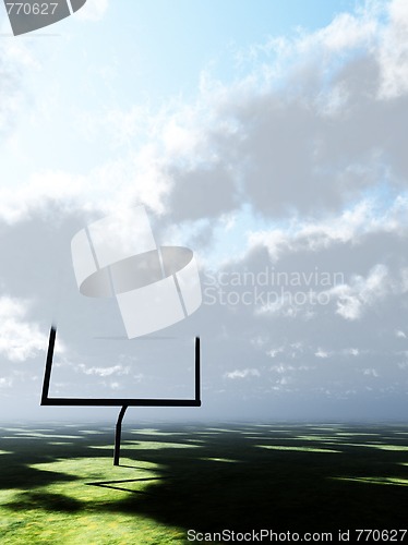Image of Cloudy American Football Field