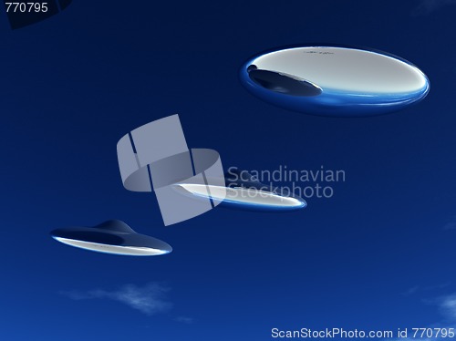 Image of UFOs In Flight