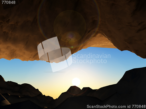 Image of Underground Cave With Sky 6