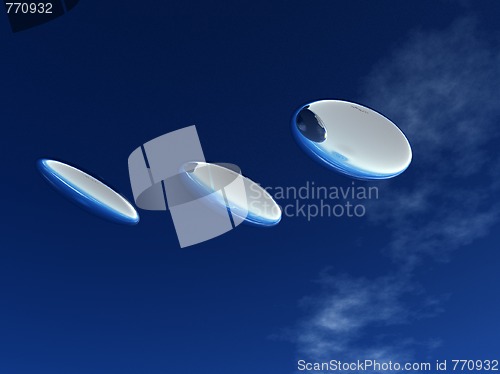 Image of UFOs In Flight