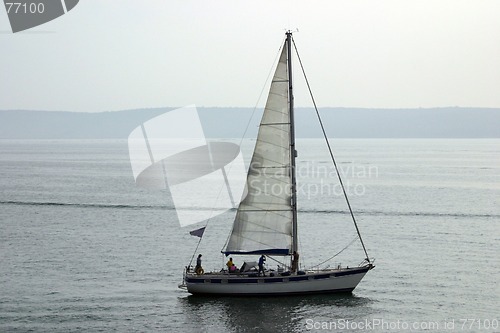 Image of evening, yacht