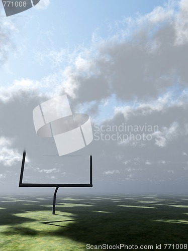 Image of Cloudy American Football Field