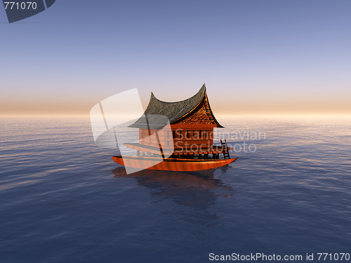 Image of Boat With Boat House