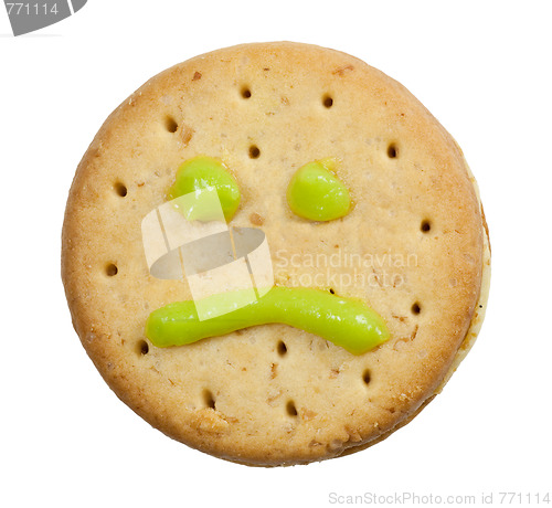 Image of Biscuit with sad face