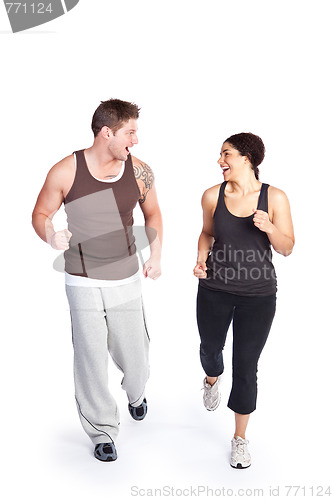 Image of Exercise woman with trainer