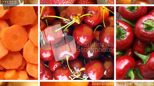 Image of Red food collage