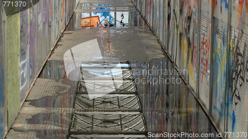 Image of Footbridge with graffiti