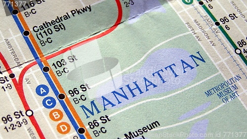 Image of New York subway map