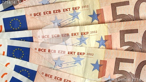 Image of Euro bankonotes background